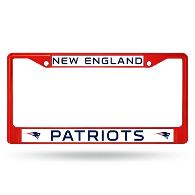  NFL New England Patriots Colored Chrome License Plate Frame 