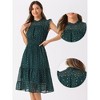 Allegra K Women's Sleeveless Smocked Waist Gilding Metallic Stars Chiffon Party Dress - 2 of 4