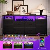 Acekool 10 Drawer Dresser TV Stand for 65 70 75 Inch TV, 63" Long Entertainment Center with LED Lights, Power Outlets, Storage for Bedroom Living Room - 4 of 4
