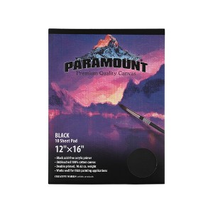 Paramount Universal Primed Premium Cotton Canvas 10 Sheet Pads - Universal Double Primed Cotton Canvas Pads for Students, Drawing, Painting, Travel, & - 1 of 4