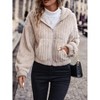 Coolmee Women's Coat Winter Outerwear Zip Up Drop Shoulder Hooded Flannel Short Jacket - 2 of 4