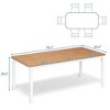 Homhougo 78.7"Farmhouse Dining Table for 6-8 People Rustic Industrial Kitchen Table with Sturdy Metal Frame & Chamfered Corners Walnut - 2 of 4