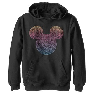 Boy's Disney Mickey Mouse Mandala Silhouette Pull Over Hoodie - 1 of 4