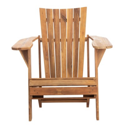 Merlin Adirondack Chair With Retractable Footrest - Natural - Safavieh