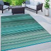 World Rug Gallery Contemporary Stripe Reversible Plastic Indoor and Outdoor Rugs - 2 of 4