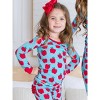RuffleButts Toddler Girls Modal Blend Ruffle Long Sleeve Pajama Set, Signature Rear Ruffles - 3 of 4