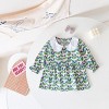 MyKids-USA Baby Girl Floral Print Pattern Doll Neck A-Line Design Dress - 2 of 4