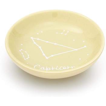 Zodaca Capricorn Jewelry Tray, Ceramic Zodiac Sign Trinket Dish (3.5 Inches)