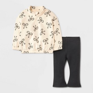 Baby Girls' 2pc Fleece Sweatshirt & Jogger Pants Set - Cat & Jack™ - 1 of 4