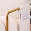 Vynxaria 2 Chairs in 1 Box, Upholstered Hanging Armchair with Arm PocketsMetal frame, gold-plated craftsmanship - 3 of 4