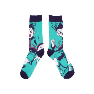Hunter X Hunter Gon Freecss Men’s Green Crew Socks - 1 of 3