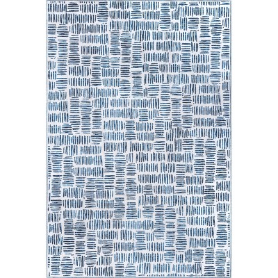 nuLOOM Mitzi Abstract Lines Machine Washable Area Rug - Grey - 8x10 Feet