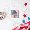 Simply Sage Market Women's Checkered Patriotic Smiley Face Short Sleeve Graphic Tee - 3 of 4