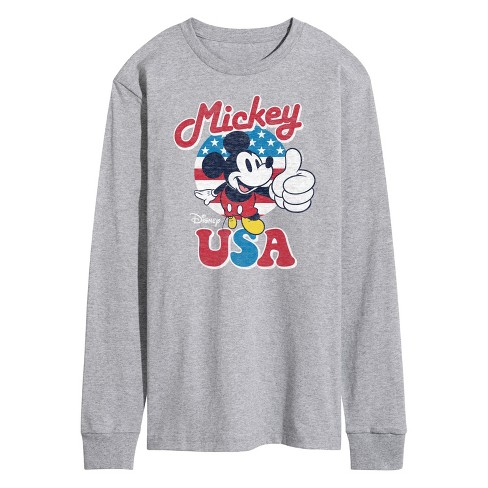 Men's - Disney - Mickey USA Long Sleeve Graphic T-Shirt - image 1 of 4