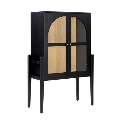 Nathan James Shadow Storage Cabinet Black