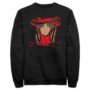 Men's Marvel Spider-Man: No Way Home Ripped Iron Suit Sweatshirt - 1 of 4