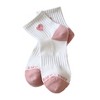 Anna-Kaci Ribbed Ankle Socks with Contrast Toe and Heart Detail for Everyday Casual Wear - 4 of 4