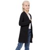 Girl's Open Front Cardigan Long Sleeve Knit Sweaters Kids Lightweight Cute Casual Loose Outerwear Coats with Pockets - 4 of 4