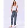 INSPIRE CHIC Womens Cotton Pajamas Drawstring Elastic Waist Striped Pants with Pockets - 3 of 4