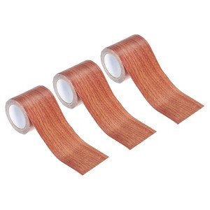 Unique Bargains Floor Door Table Desk Self-Adhesive Textured Masking Wood Grain Repair Tapes 2.2" x 15' 3 Pcs - 1 of 4