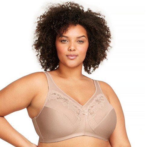 Glamorise Womens Magiclift Minimizer Wirefree Bra 1003 Café 44f : Target