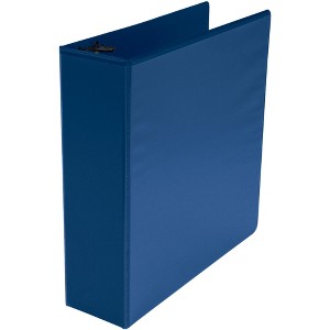 School Smart D Ring View Binder, Polypropylene, 3 Inches, Blue - 1 of 4