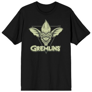 Gremlins Spike in Frame on Black Short Sleeve Adult T-Shirt - 1 of 3