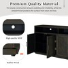 Farmhouse Buffet Cabinet, 4-door Classic Sideboard With Open Storage And Adjustable Shelves, Wine Cabinet Console Table, Kitchen Storage Cabinet - 4 of 4