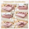 MOONMISS 78"Convertible Sleeper Sofa Bed with Pillows, Folding Mattress Couch, Removable Washable Floor Sofa for Small Spaces - 2 of 4