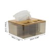 Unique Bargains Convenient Bamboo Wood Lid Tissue Box 1 Pc - 2 of 3
