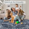 Coucheta Living Room Machine Washable Non Slip Low Pile Lightweight Chenille Print Rug Vintage Retro Rugs for Bedroom Dining Room Office - 4 of 4