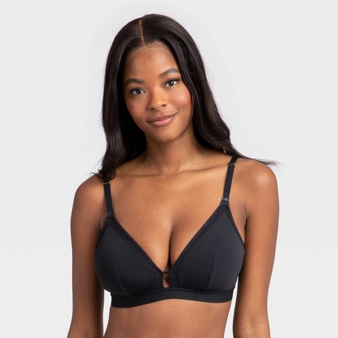 All.you. Lively Busty Mesh Trim Maternity Bralette - Jet Black Size 3 :  Target