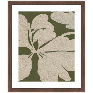 Kate and Laurel Leafy Whispers by Treechild Framed Wall Art Print, 22 x 26, Florence Medium Brown - 1 of 4