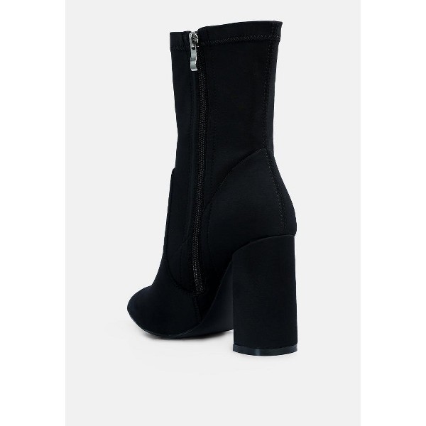 Botines de tacón block con lycra 3