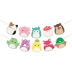 Treasures Gifted Squishmallows Birthday Banner - Squishmallows Party Supplies - 1 of 4