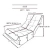 NicBex 360°Swivel Lazy Chair Japanese Tatami with Ottoman & Adjustable Head & Waist,Rotatable Lounge Chair with Footstool for Adults,Kids&Gamers,Gray - 4 of 4