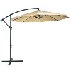Sunnydaze Outdoor Steel Offset Cantilever Patio Umbrella with Round Base Set - 10' - 3 of 4