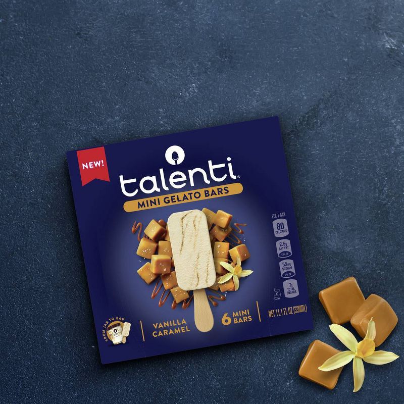 Talenti Vanilla Caramel Frozen Mini Gelato Bars - 6pk/11.1 fl oz, 6 of 7