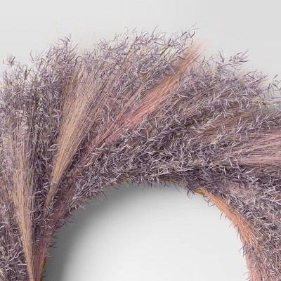 Spring Grass Preserved Wreath Lavender - Threshold&#8482;