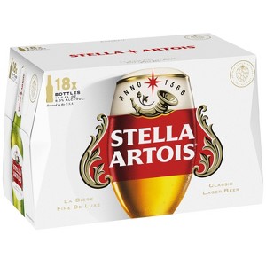 Stella Artois Lager Beer - 18pk/11 fl oz Bottles - 1 of 4