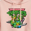 Women's - Teenage Mutant Ninja Turtles - Gaming Group And Logo Cropped Graphic Hoodie - 2 of 3