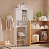 MaseiKar Over The Toilet Storage Cabinet with Adjustable Shelf and Double Doors, Bathroom Space Saver Organizer Above Toilet with Open Shelf - 3 of 4