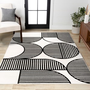 JONATHAN Y Nordby High-Low Geometric Arch Scandi Striped Indoor/Outdoor Area Rug - 1 of 4
