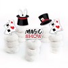 Big Dot of Happiness Ta-Da, Magic Show - Dessert Cupcake Toppers - Magical Birthday Party Clear Treat Picks - Set of 24 - 2 of 4