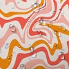 72"x72" Abstract Wavy Swirl Boho Shower Curtain, Pack of 1 - 2 of 4
