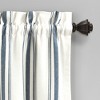 Lush Décor Farmhouse Stripe Yarn Dyed Recycled Cotton Valance Navy Single 52x18+2 - 2 of 4