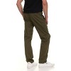 Canada Weather Gear Men’s 4-Pocket Lightweight Cargo Pants – Elastic Waistband with Drawstring, Adjustable Hem, Relaxed Fit - 3 of 4