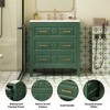 Okak Modern Freestanding Bathroom Vanity with Ceramic Sink Combo,Small Solid Wood Bathroom Storage Cabinet with3 Drawers - 2 of 4
