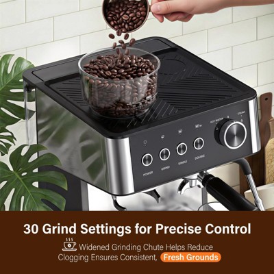 20 Bar Espresso Machines with Grinder, Professional Espresso Maker with ...