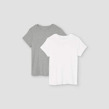 Women's Short Sleeve Ribbed 2pk Bundle T-Shirt - A New Day™